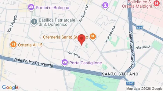 Apartments for rent i Bologna - kort over placeringen