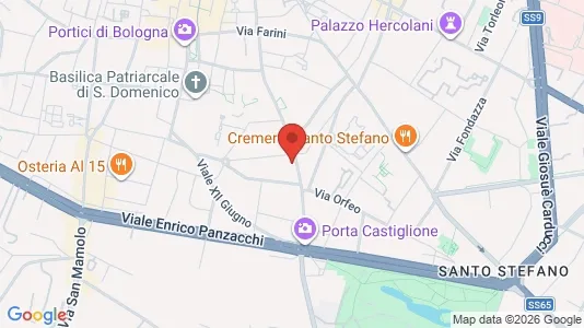 Apartments for rent i Bologna - kort over placeringen