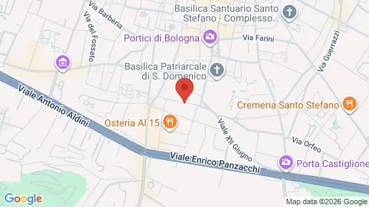 Apartments for rent i Bologna - kort over placeringen