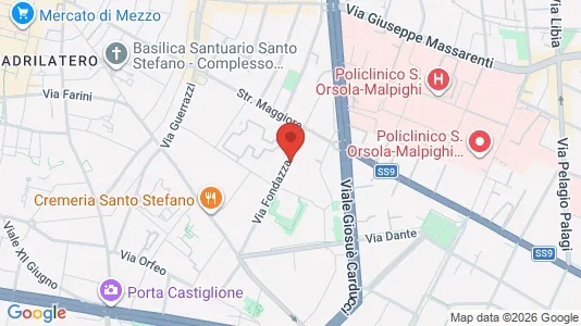 Apartments for rent i Bologna - kort over placeringen