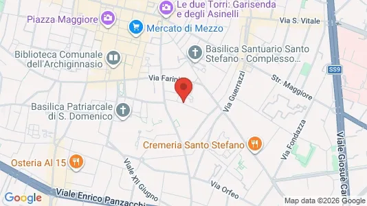 Apartments for rent i Bologna - kort over placeringen