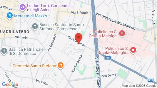 Apartments for rent i Bologna - kort over placeringen