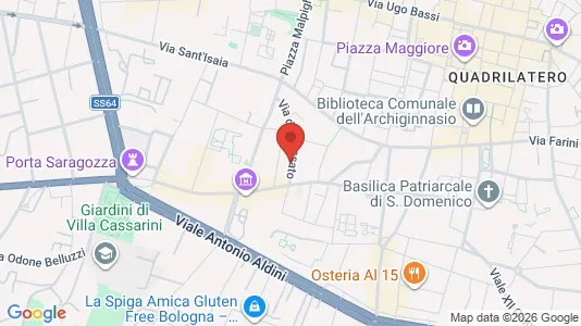 Apartments for rent i Bologna - kort over placeringen
