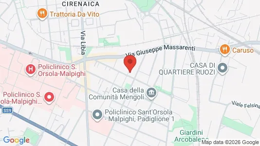 Apartments for rent i Bologna - kort over placeringen