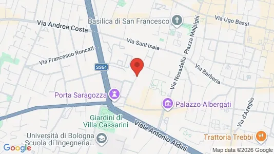 Apartments for rent i Bologna - kort over placeringen
