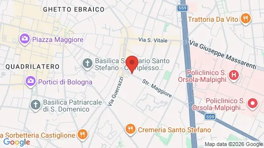 Apartments for rent i Bologna - kort over placeringen