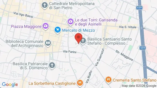 Apartments for rent i Bologna - kort over placeringen