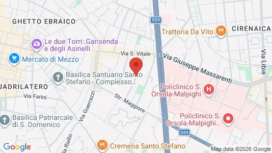 Apartments for rent i Bologna - kort over placeringen