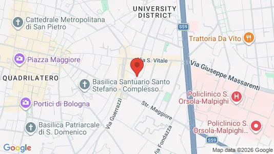 Apartments for rent i Bologna - kort over placeringen