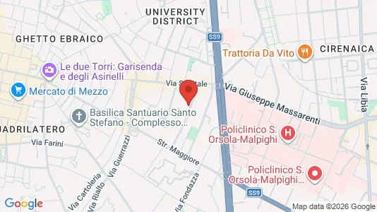 Apartments for rent i Bologna - kort over placeringen