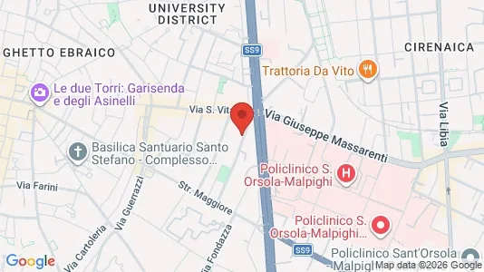 Apartments for rent i Bologna - kort over placeringen