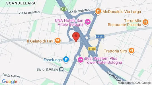 Apartments for rent i Bologna - kort over placeringen