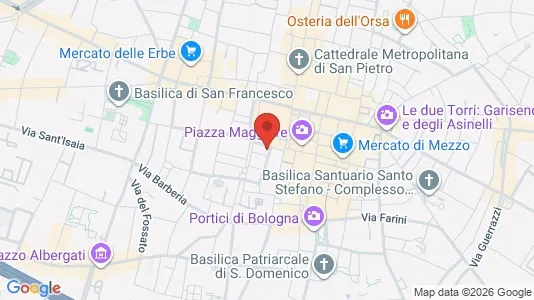 Apartments for rent i Bologna - kort over placeringen