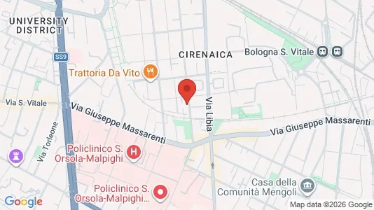Apartments for rent i Bologna - kort over placeringen
