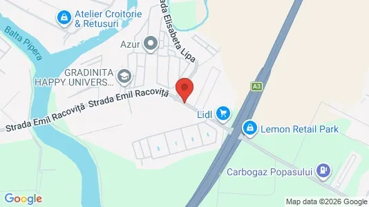 Apartments for rent i Voluntari - kort over placeringen