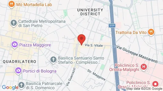 Apartments for rent i Bologna - kort over placeringen