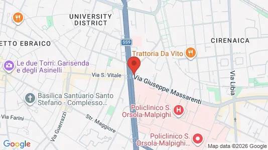 Apartments for rent i Bologna - kort over placeringen