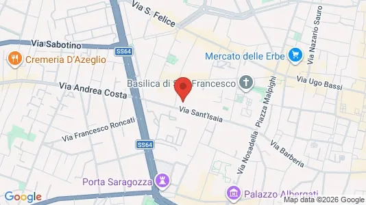 Apartments for rent i Bologna - kort over placeringen
