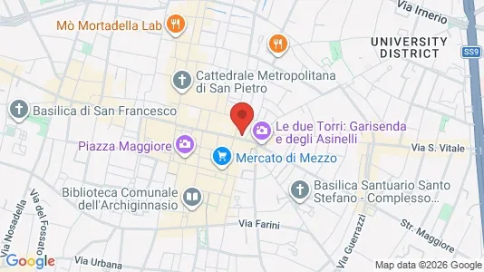 Apartments for rent i Bologna - kort over placeringen