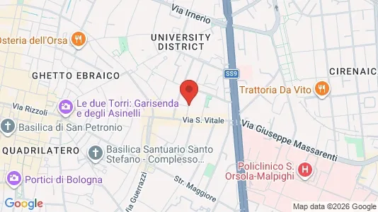 Apartments for rent i Bologna - kort over placeringen