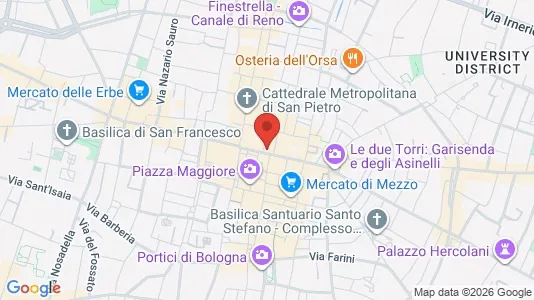 Apartments for rent i Bologna - kort over placeringen