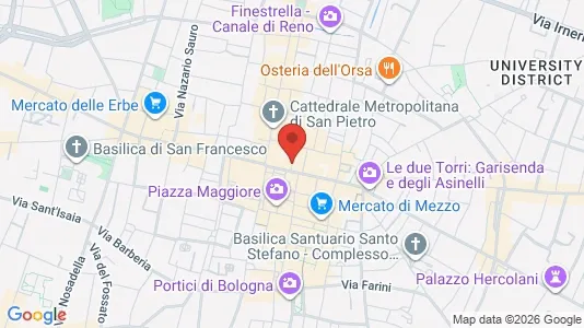 Apartments for rent i Bologna - kort over placeringen
