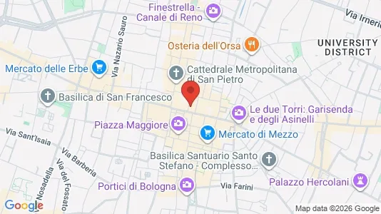 Apartments for rent i Bologna - kort over placeringen