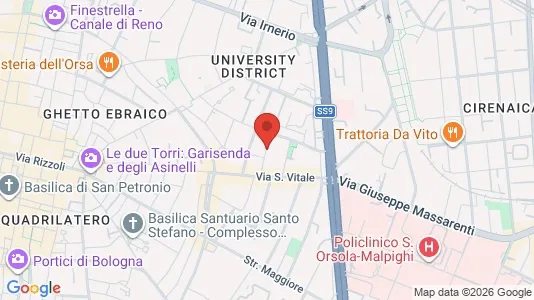 Apartments for rent i Bologna - kort over placeringen