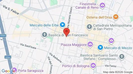 Apartments for rent i Bologna - kort over placeringen