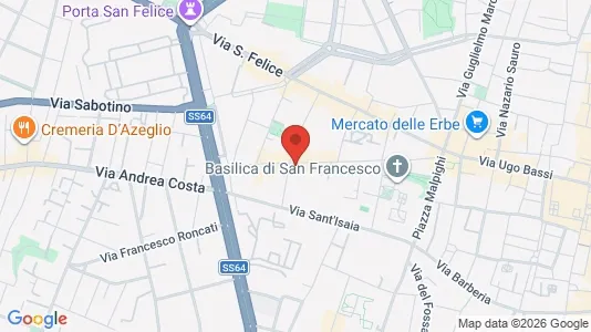Apartments for rent i Bologna - kort over placeringen