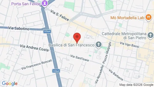Apartments for rent i Bologna - kort over placeringen