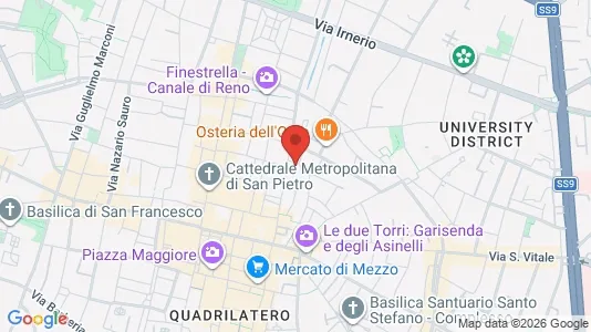Apartments for rent i Bologna - kort over placeringen
