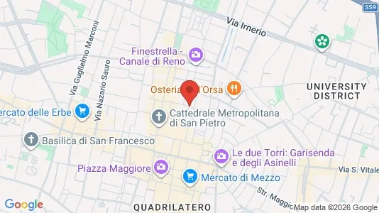 Apartments for rent i Bologna - kort over placeringen