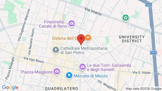 Apartments for rent i Bologna - kort over placeringen