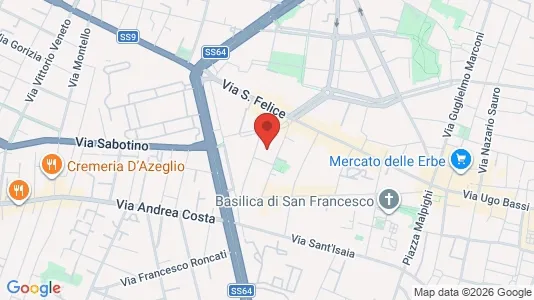 Apartments for rent i Bologna - kort over placeringen