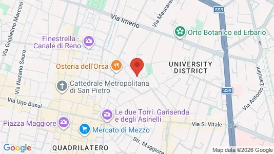 Apartments for rent i Bologna - kort over placeringen