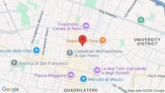 Apartments for rent i Bologna - kort over placeringen