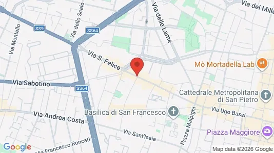 Apartments for rent i Bologna - kort over placeringen