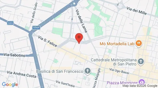 Apartments for rent i Bologna - kort over placeringen