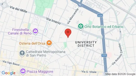 Apartments for rent i Bologna - kort over placeringen