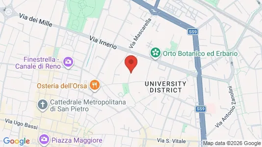 Apartments for rent i Bologna - kort over placeringen