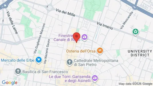 Apartments for rent i Bologna - kort over placeringen