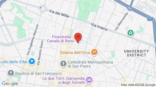 Apartments for rent i Bologna - kort over placeringen