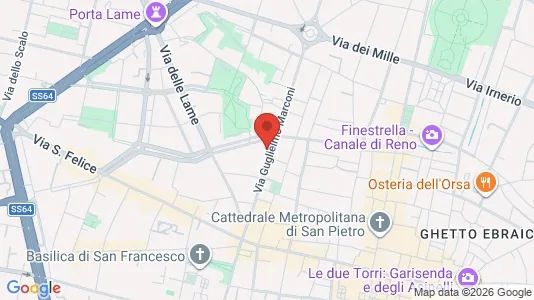 Apartments for rent i Bologna - kort over placeringen