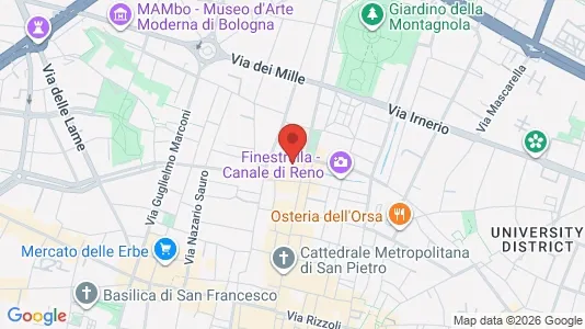 Apartments for rent i Bologna - kort over placeringen