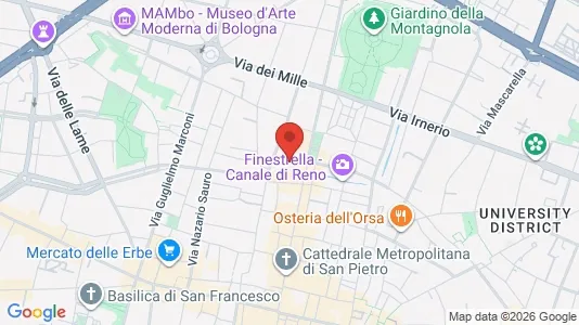 Apartments for rent i Bologna - kort over placeringen
