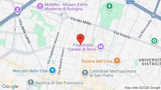 Apartments for rent i Bologna - kort over placeringen