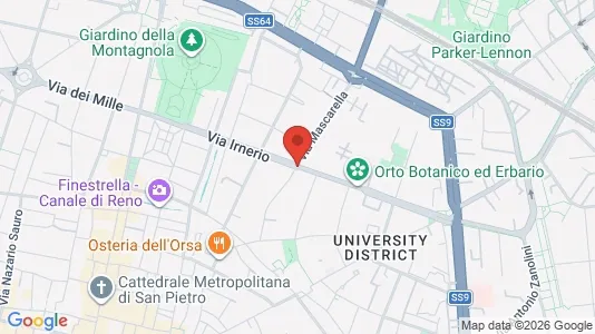 Apartments for rent i Bologna - kort over placeringen