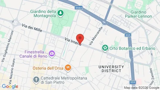 Apartments for rent i Bologna - kort over placeringen