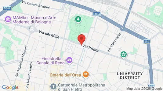 Apartments for rent i Bologna - kort over placeringen